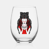 bouzaduka wijnglas zonder voet (Voorkant)