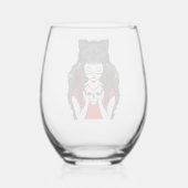 bouzaduka wijnglas zonder voet (Achterkant)