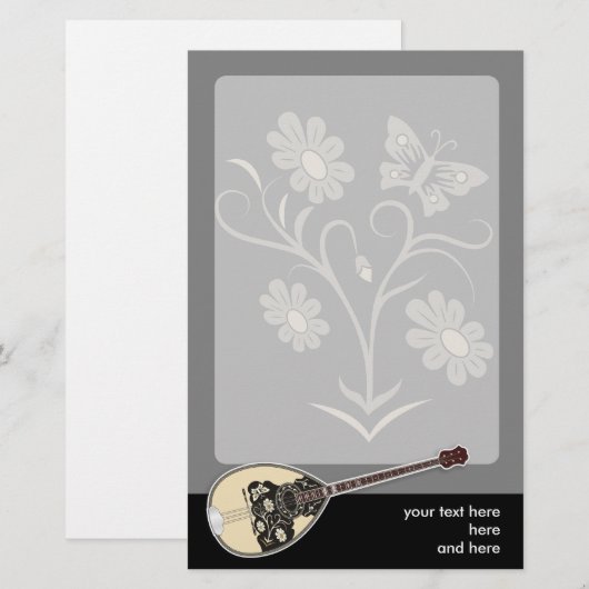 Bouzouki Briefpapier (Voorkant / Achterkant)