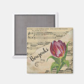 Bouzouki Elegant Tulip  Sheet Music Magneet (Voorkant / Achterkant)