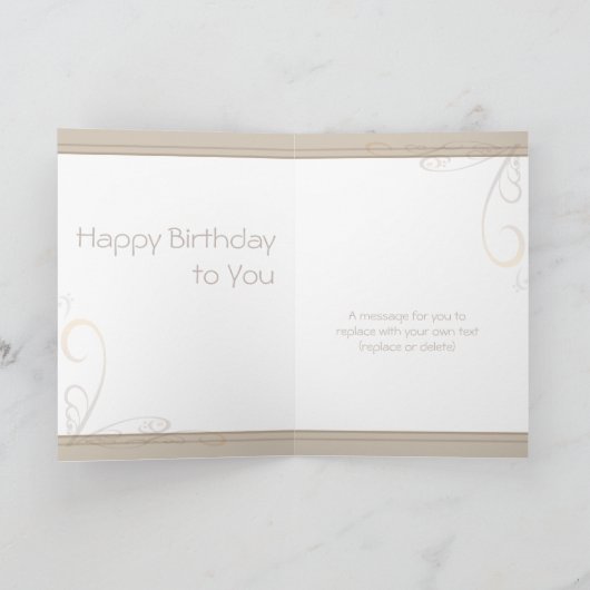 Bouzouki - Happy Birthday - Editable Birthday Kaart (Binnen)