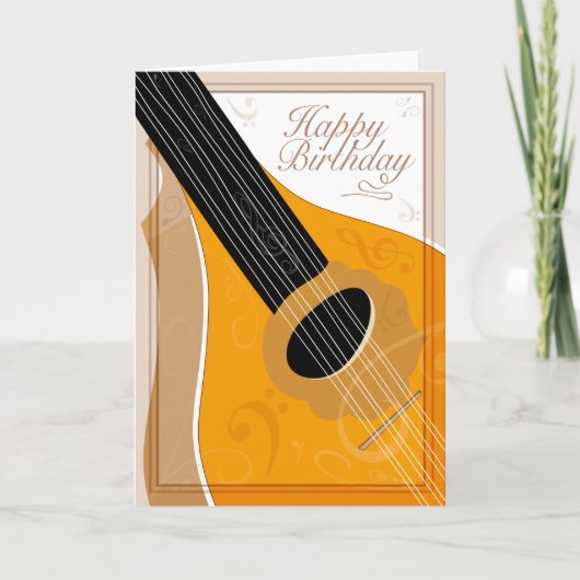 Bouzouki - Happy Birthday - Editable Birthday Kaart (Voorkant)