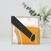 Bouzouki - Happy Birthday - Flat Greeting Kaart (Staand voorkant)