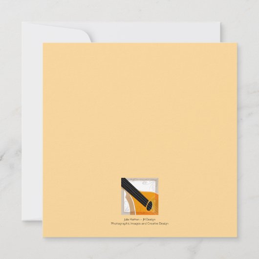 Bouzouki - Happy Birthday - Flat Greeting Kaart (Achterkant)