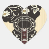 Bouzouki Hart Sticker (Voorkant)