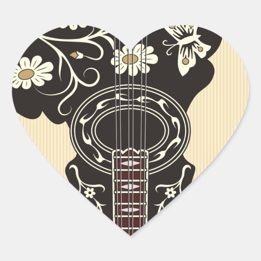 Bouzouki Hart Sticker (Voorkant)
