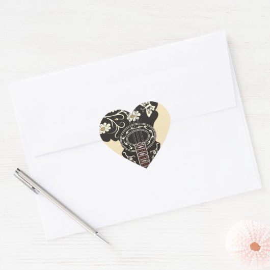 Bouzouki Hart Sticker (Envelop)