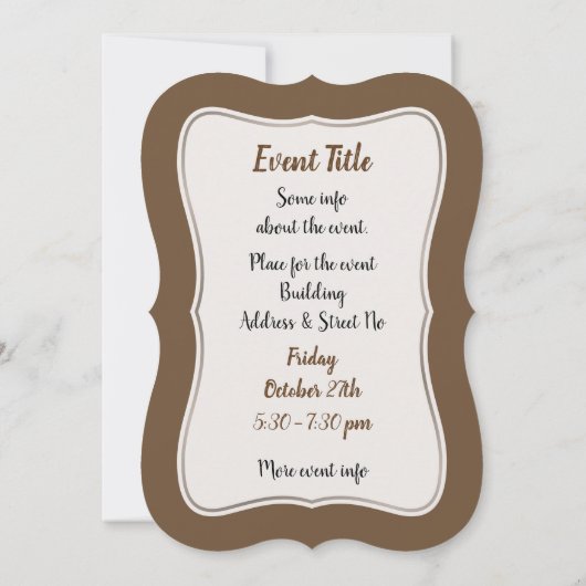 Bouzouki Kaart (Achterkant)