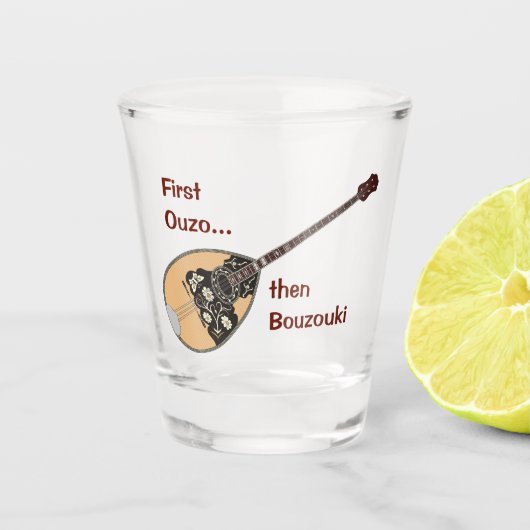 Bouzouki Ouzo Shot Glas (Voorkant)