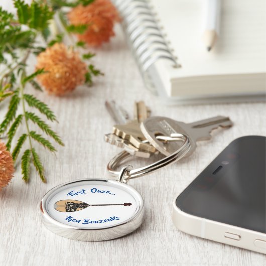 Bouzouki Ouzo Sleutelhanger (Zijkant)