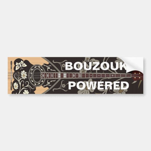 Bouzouki Powered Bumpersticker (Voorkant)