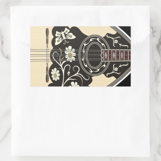 Bouzouki Rechthoekige Sticker (Tas)