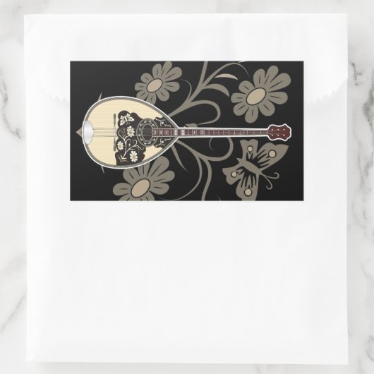 Bouzouki Rechthoekige Sticker (Tas)