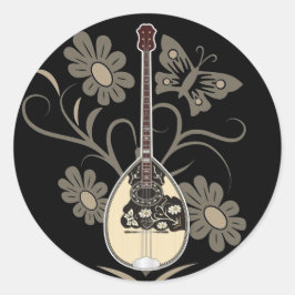 Bouzouki Ronde Sticker