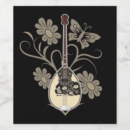 Bouzouki Wijn Etiket (Enkel label)