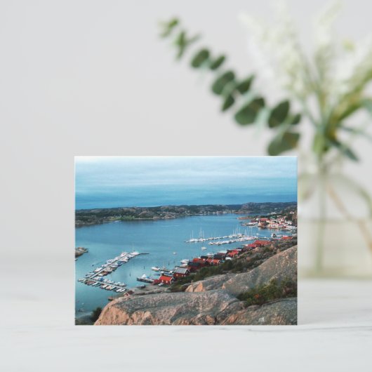 Bovallstrand harbour view briefkaart (Staand voorkant)