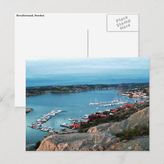 Bovallstrand harbour view briefkaart (Voorkant / Achterkant)