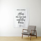 Boven Alles Liefde Voor Elkaar Huwelijksbord Wandkleed (In situ)