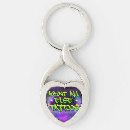 Boven alles Tattoos Metal Heart Keychain