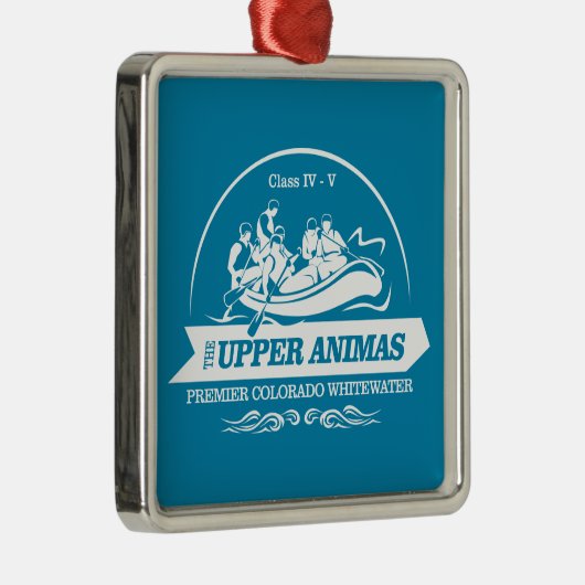 Boven Animas River (raften 2) Metalen Ornament (Rechts)