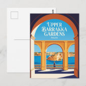 Boven-Barrakka-tuinen Malta Briefkaart (Voorkant / Achterkant)