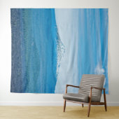 Boven boomlijn // Blauw bos en hemel Wandkleed (In Situ (horizontaal))