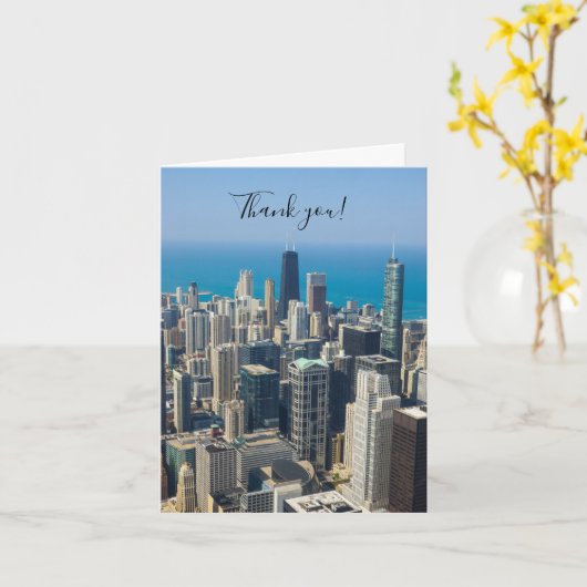 Boven Chicago - Hartelijk dank - Kaart (Gele Bloem)