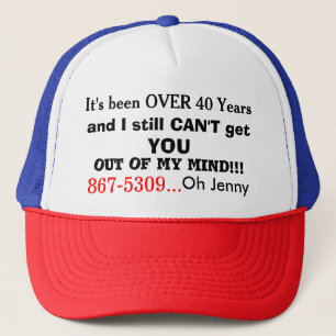 Boven de 40 jaar 867-5309 vintage trucker pet