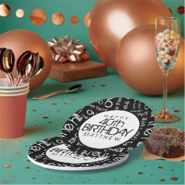 Boven de Aangepaste Leeftijd en Persoonlijke Naam  Papieren Bordje