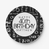 Boven de Aangepaste Leeftijd en Persoonlijke Naam Papieren Bordje (Voorkant)