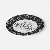 Boven de Aangepaste Leeftijd en Persoonlijke Naam Papieren Bordje (Gekanteld)