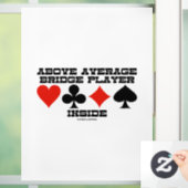 Boven de Gemiddelde Speler van de Brug binnen Vier Raamsticker (Huis)