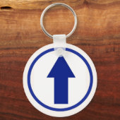 Boven de invloed - Blauw Sleutelhanger (Voorkant)