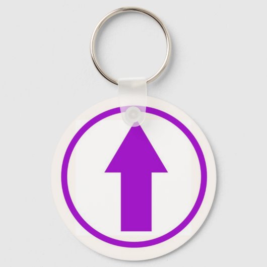 Boven de invloed - Paars Sleutelhanger (Voorkant)