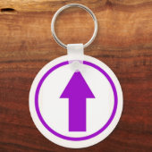 Boven de invloed - Paars Sleutelhanger (Voorkant)