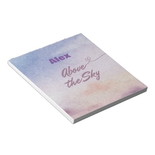 Boven de lucht notitieblok (Schuin)