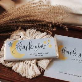 Boven de maan blauw Snoep Bar paper Wrapper Flyer