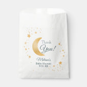 Boven de Maan Dank Je Wel Jongen Baby Shower Bedankzakje (Voorkant)