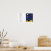 "Boven de maan" gedicht + Poster van het Kunstwerk (Keuken)
