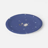 Boven de maan Hey Diddle Baby shower Papieren Bordje (Gekanteld)