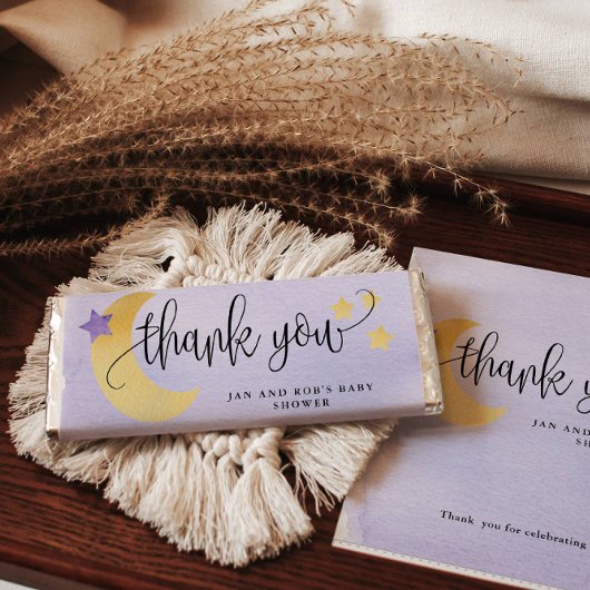 Boven de maan, Paarse Snoep Bar paper Wrapper Flyer