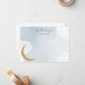 Boven de maan, vanaf de zuster van de Blauwe Vlak Notitiekaartje (Voorkant / Achterkant in situ)