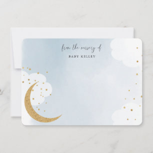 Boven de maan, vanaf de zuster van de Blauwe Vlak Notitiekaartje