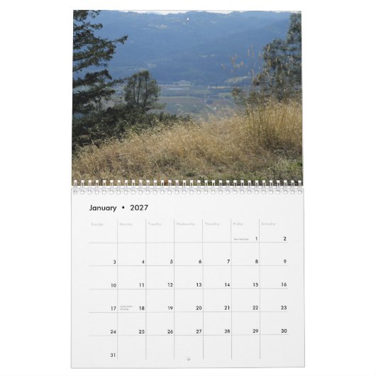Boven de Napa-vallei Kalender (Jan 2027)