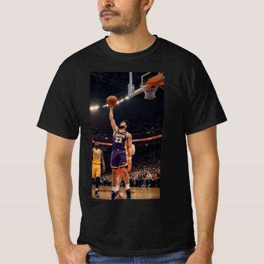 Boven de rand: hoogvliegend basketbal Shirt (Voorkant)