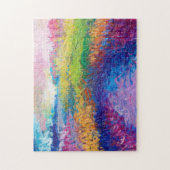 Boven de regenboog - Abstract landschapsschilderen Legpuzzel (Verticaal)