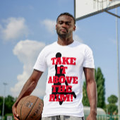 Boven de velg | Basketball-zin met Oranje tekst T-shirt