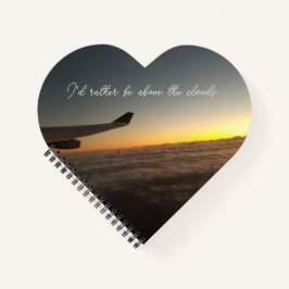 Boven de wolken hart notitieboek