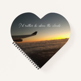 Boven de wolken hart notitieboek