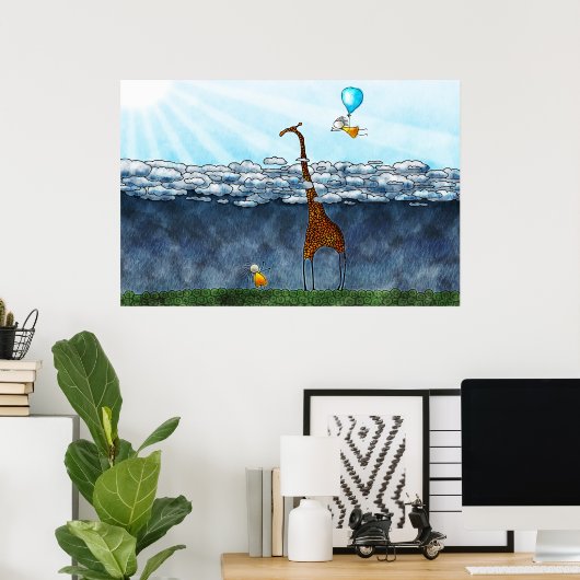 Boven de wolken poster (Thuiskantoor)